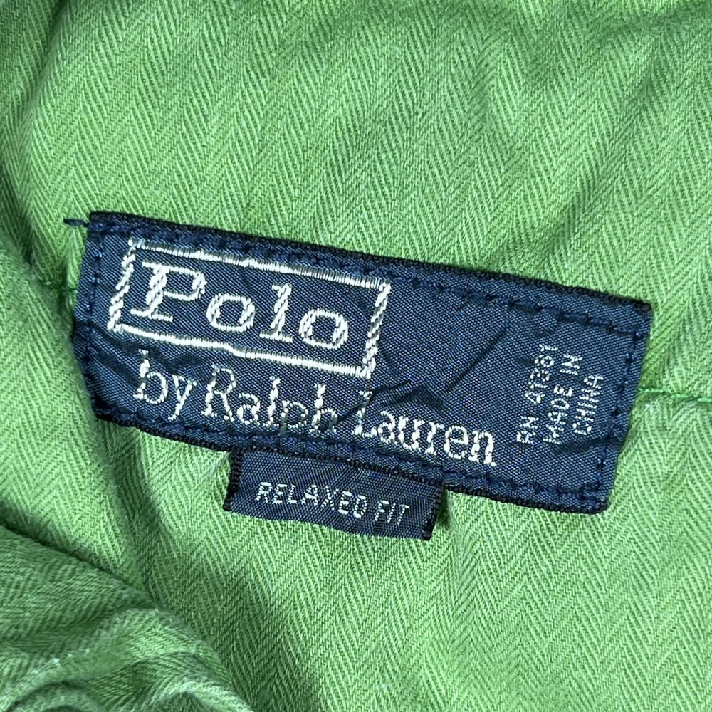 Polo Ralph Lauren Drill Khaki Shorts Men's 36 Green Side Tab‎ Military Utility - Picture 3 of 9